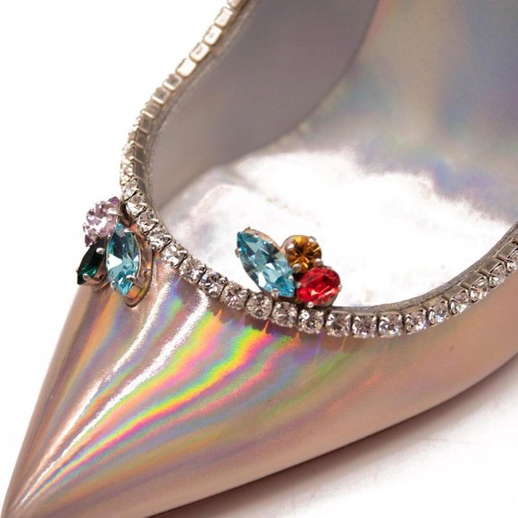 Christian Louboutin Chick Queen Pointed Toe Pump Wood Rose 37 EU - Picture 7 of 9